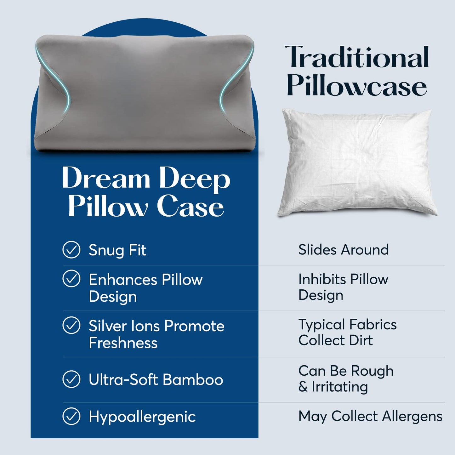 Dream Deep Silverthread Pillowcase